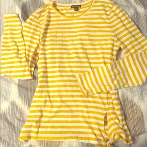 J Crew Mercantile Long Sleeve Tie Front Shirt